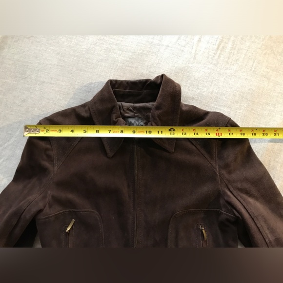 MK Maska Italian brown suede bomber jacket - Picture 10 of 11